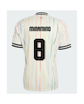 Billige Fotballdrakt Japan Takumi Minamino #8 Replika Bortedrakt VM 2026 Kortermet Billige Fotballdrakt Japan Takumi Minamino #8 Replika Bortedrakt VM 2026 Kortermet